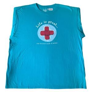 Better Life Men Short Sleeve T-shirt size 2XL, blue,Life is Great Make It Better